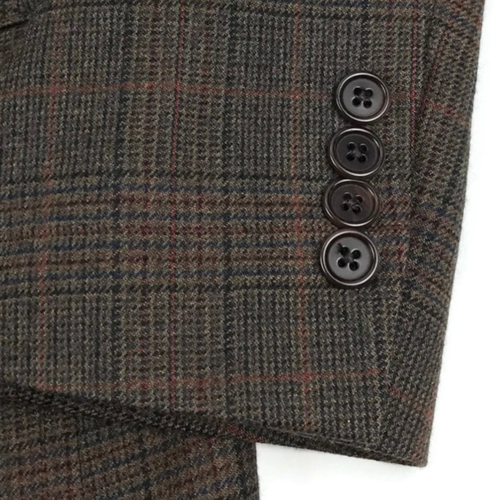 Brooks Brothers Wool Cashmere Plaid Italy Size 45R - Picture 5 of 8